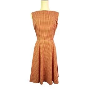 All That Jazz Size 11/12 Gingham Fit & Flare Dress Coral/green y2k vintage NWT
